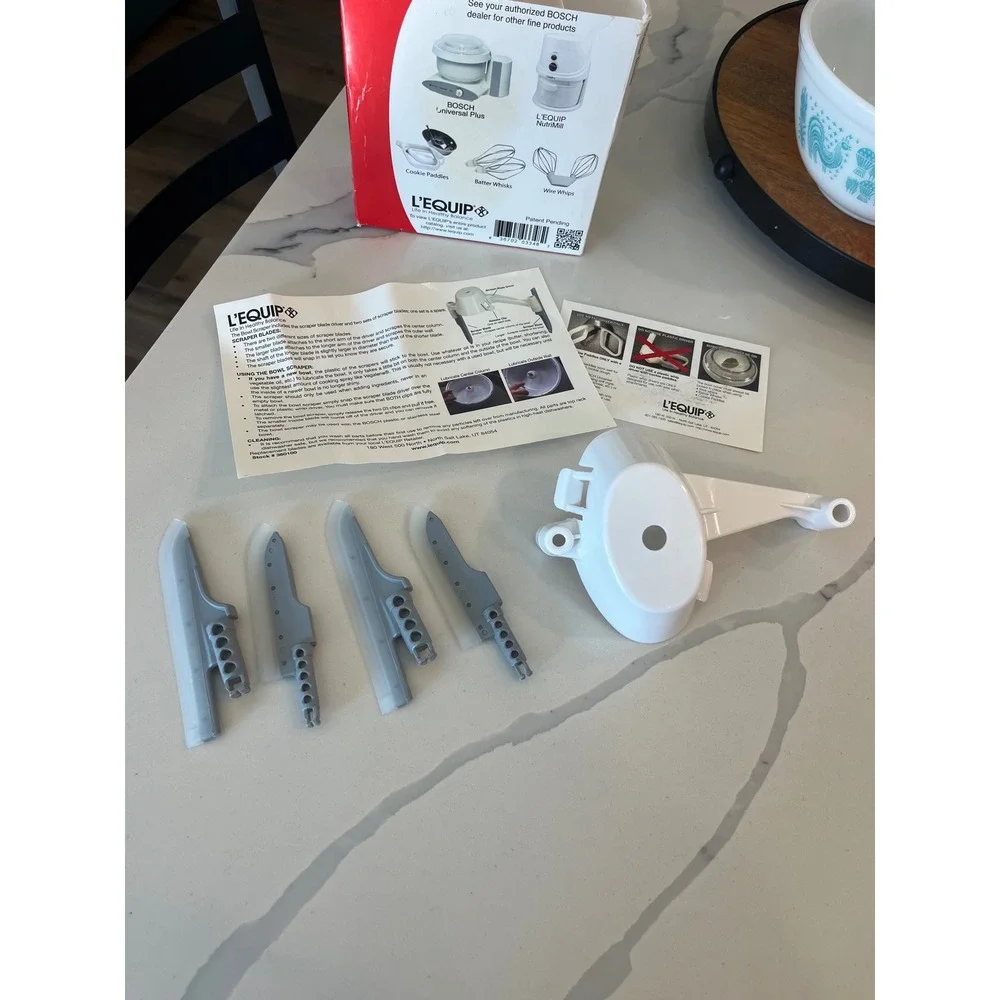 L'EQUIP Bowl Scraper for Bosch Universal Mixers with 2‎ Sets of Blades NEW
